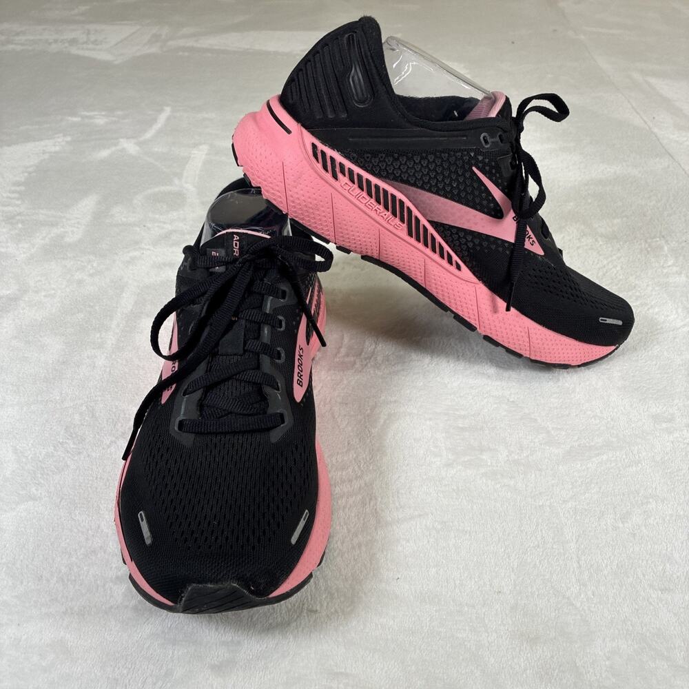 Brooks Adrenaline GTS 22 Shoes Womens Size 11 Black & Pink Sneakers 120353 Chrty